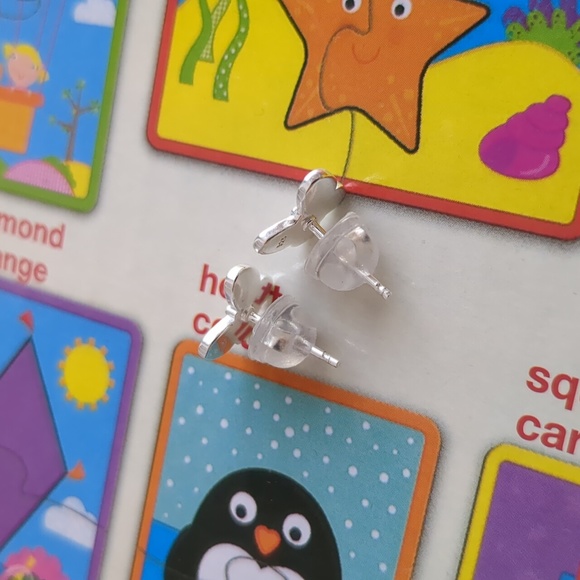 Children's Silver Butterfly Ear Studs #Clearance#Lastprice#No offer - Picture 4 of 6